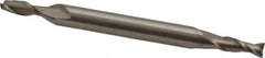 Interstate - 1/8", 3/8" LOC, 3/16" Shank Diam, 2-1/4" OAL, 2 Flute, High Speed Steel Square End Mill - Double End, Uncoated, Spiral Flute, 30° Helix, Centercutting, Right Hand Cut, Right Hand Flute - Eagle Tool & Supply