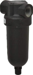 Norgren - 1/4" Port, 4-1/4" High x 1.63" Wide Miniature Filter with Metal Bowl, Automatic Drain - 24 SCFM, 250 Max psi, 150°F Max Temp, 1 oz Bowl Capacity - Eagle Tool & Supply