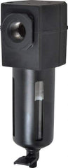 Norgren - 1/2" Port, 7.15" High x 2.68" Wide Intermediate Filter with Polycarbonate Bowl, Manual Drain - 69 SCFM, 150 Max psi, 125°F Max Temp, Modular Connection, Bowl Guard, 3.5 oz Bowl Capacity - Eagle Tool & Supply