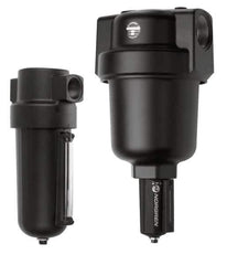 Norgren - 2" Port, 17.56" High x 8.22" Wide Heavy Duty Filter with Metal Bowl, Automatic Drain - 1,400 SCFM, 250 Max psi, 150°F Max Temp, Sight Glass Included, 7 oz Bowl Capacity - Eagle Tool & Supply