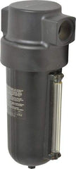 Norgren - 1" Port, 11.88" High x 4-3/4" Wide Heavy Duty Filter with Metal Bowl, Automatic Drain - 425 SCFM, 250 Max psi, 150°F Max Temp, Sight Glass Included, 32 oz Bowl Capacity - Eagle Tool & Supply