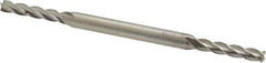 Interstate - 9/64", 3/4" LOC, 3/16" Shank Diam, 3-1/8" OAL, 4 Flute, High Speed Steel Square End Mill - Double End, Uncoated, Spiral Flute, Centercutting, Right Hand Cut, Right Hand Flute - Eagle Tool & Supply