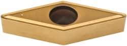 Kennametal - VBMT332 LF Grade KT315 Cermet Turning Insert - TiN/TiCN/TiN Finish, 35° Diamond, 3/8" Inscr Circle, 3/16" Thick, 1/32" Corner Radius - Eagle Tool & Supply