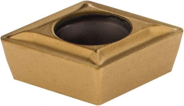 Kennametal - CPMT21.51 LF Grade KT315 Cermet Turning Insert - TiN/TiCN/TiN Finish, 80° Diamond, 1/4" Inscr Circle, 3/32" Thick, 1/64" Corner Radius - Eagle Tool & Supply