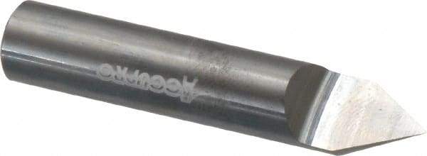 Accupro - 60° Incl Angle, 3/8" Shank Diam, 2" OAL, 3/8" Cut Diam, Conical Engraving Cutter - 1/2" LOC, 1 Flute, Right Hand Cut, Micrograin Solid Carbide, Uncoated - Eagle Tool & Supply