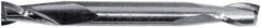 SGS - 9/32", 1/2" LOC, 5/16" Shank Diam, 2-1/2" OAL, 2 Flute, Solid Carbide Square End Mill - Double End, TiN Finish, Spiral Flute, 30° Helix, Centercutting, Right Hand Cut, Right Hand Flute, Series 15 - Eagle Tool & Supply