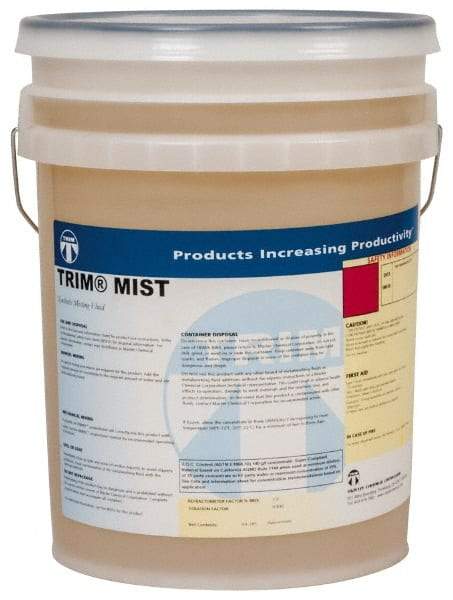 Master Fluid Solutions - Trim Mist, 5 Gal Pail Cutting & Grinding Fluid - Synthetic, For Milling - Eagle Tool & Supply