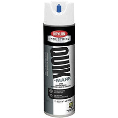 Krylon - 20 fl oz White Marking Paint - 50 to 60 Sq Ft Coverage, Solvent-Based Formula - Eagle Tool & Supply