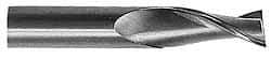 SGS - 15/32", 1" LOC, 1/2" Shank Diam, 3" OAL, 2 Flute, Solid Carbide Square End Mill - Single End, TiN Finish, Spiral Flute, 30° Helix, Centercutting, Right Hand Cut, Right Hand Flute, Series 3 - Eagle Tool & Supply