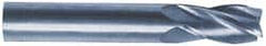 SGS - 11/16", 1-3/8" LOC, 3/4" Shank Diam, 4" OAL, 4 Flute, Solid Carbide Square End Mill - Eagle Tool & Supply