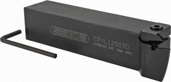 Seco - CFI, Left Hand Cut, 1-1/4" Shank Height x 1-1/4" Shank Width, Indexable Turning Toolholder - 6" OAL, LC..16.. Insert Compatibility, Series Multi-Directional Turning (MDT) - Eagle Tool & Supply