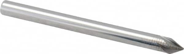 Made in USA - 1/8" Shank Diam, 5 Flute 60° Solid Carbide Countersink - Eagle Tool & Supply