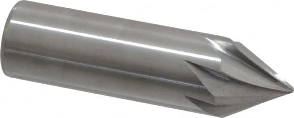 Made in USA - 1/2" Shank Diam, 7 Flute 60° Solid Carbide Countersink - Eagle Tool & Supply