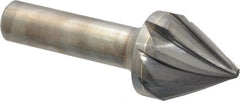 Made in USA - 1/2" Shank Diam, 9 Flute 60° Solid Carbide Countersink - Eagle Tool & Supply