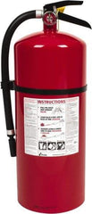 Kidde - 18 Lb, 6-A:80-B:C Rated, Dry Chemical Fire Extinguisher - 7" Diam x 21.6" High, 195 psi, 20' Discharge in 22 sec, Rechargeable, Steel Cylinder - Eagle Tool & Supply