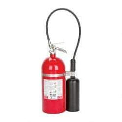 Kidde - 10 Lb, 10-B:C Rated, Carbon Dioxide Fire Extinguisher - 6.87" Diam x 19.37" High, 850 psi, 8' Discharge in 10 sec, Rechargeable, Aluminum Cylinder - Eagle Tool & Supply