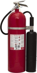 Kidde - 15 Lb, 10-B:C Rated, Carbon Dioxide Fire Extinguisher - 6.87" Diam x 26" High, 850 psi, 8' Discharge in 14 sec, Rechargeable, Aluminum Cylinder - Eagle Tool & Supply