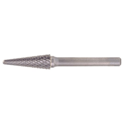 SL-41 Double Cut Solid Carbide Bur-Included Angle Shape - Exact Industrial Supply