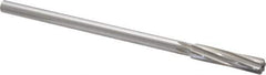 Alvord Polk - 3/8" High Speed Steel 6 Flute Chucking Reamer - Spiral Flute, 0.3105" Straight Shank, 1-3/4" Flute Length, 7" OAL - Eagle Tool & Supply