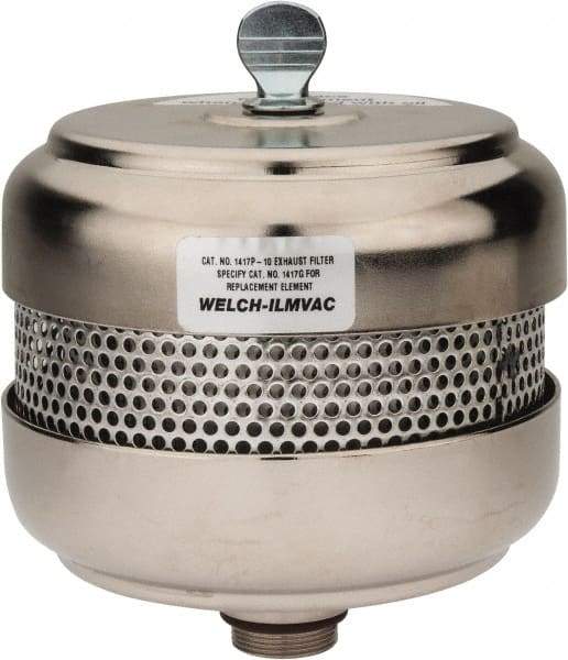 Welch Vacuum - Standard Open Exhaust Filter - For Use with 1402, 1376, 8920 & 8925, 5" Diam x 6-1/4" High - Eagle Tool & Supply