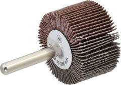 Camel Grinding Wheels - 1-1/2" Diam x 1" Face Width, Medium Aluminum Oxide Coated Mounted Flap Wheel - 1/4" Shank Mount, 80 Grit, 30,000 Max RPM - Eagle Tool & Supply