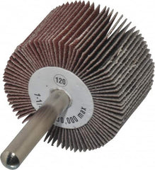 CGW Abrasives - 1-1/2" Diam x 1" Face Width, Fine Aluminum Oxide Coated Mounted Flap Wheel - Eagle Tool & Supply