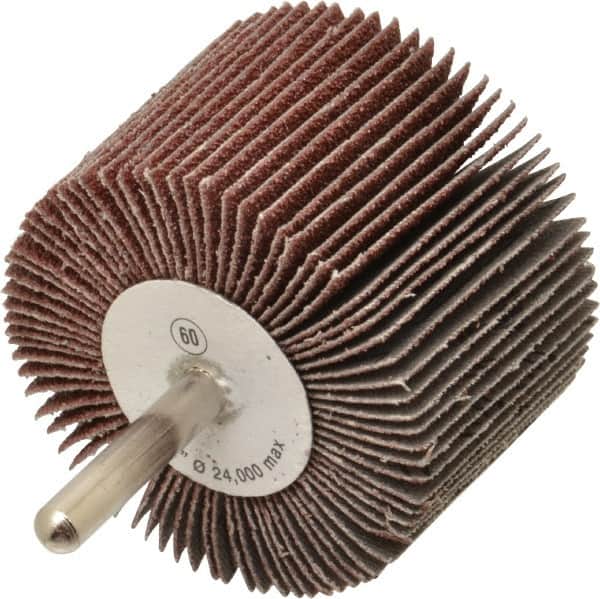 CGW Abrasives - 2-1/2" Diam x 1-1/2" Face Width, Medium Aluminum Oxide Coated Mounted Flap Wheel - Eagle Tool & Supply