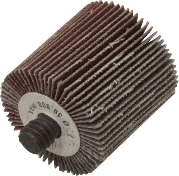 Camel Grinding Wheels - 1" Diam x 1" Face Width, Very Fine Aluminum Oxide Coated Mounted Flap Wheel - 1/4-20 Threaded Mount, 180 Grit, 30,000 Max RPM - Eagle Tool & Supply