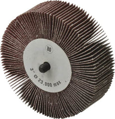 CGW Abrasives - 3" Diam x 1" Face Width, Medium Aluminum Oxide Coated Mounted Flap Wheel - Eagle Tool & Supply