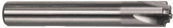 Interstate - 5/16" Radius, 1-1/8" Mill Diam, 4 Flute High Speed Steel Corner Rounding End Mill - Single End, TiN Finish, 3-1/4" OAL, 1/2" Shank Diam - Eagle Tool & Supply