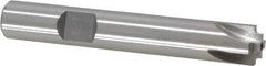 Interstate - 1/32" Radius, 3/8" Mill Diam, 4 Flute High Speed Steel Corner Rounding End Mill - Single End, Uncoated, 2-1/2" OAL, 3/8" Shank Diam - Eagle Tool & Supply