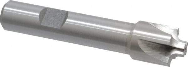 Interstate - 1/8" Radius, 5/8" Mill Diam, 4 Flute High Speed Steel Corner Rounding End Mill - Single End, Uncoated, 3" OAL, 1/2" Shank Diam - Eagle Tool & Supply