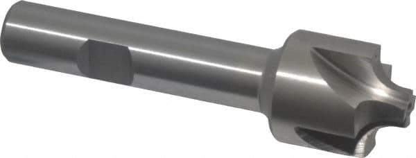 Interstate - 7/32" Radius, 7/8" Mill Diam, 4 Flute High Speed Steel Corner Rounding End Mill - Single End, Uncoated, 3-1/4" OAL, 1/2" Shank Diam - Eagle Tool & Supply