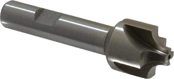 Interstate - 15/64" Radius, 7/8" Mill Diam, 4 Flute High Speed Steel Corner Rounding End Mill - Single End, Uncoated, 3-1/8" OAL, 1/2" Shank Diam - Eagle Tool & Supply