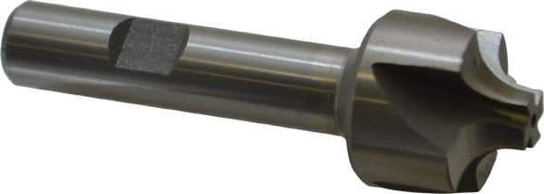 Interstate - 1/4" Radius, 1" Mill Diam, 4 Flute High Speed Steel Corner Rounding End Mill - Single End, Uncoated, 3-1/8" OAL, 1/2" Shank Diam - Eagle Tool & Supply