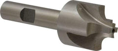 Interstate - 9/32" Radius, 1-1/8" Mill Diam, 4 Flute High Speed Steel Corner Rounding End Mill - Single End, Uncoated, 3-1/4" OAL, 1/2" Shank Diam - Eagle Tool & Supply