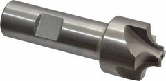 Interstate - 9/32" Radius, 1-1/8" Mill Diam, 4 Flute High Speed Steel Corner Rounding End Mill - Single End, Uncoated, 3-1/4" OAL, 3/4" Shank Diam - Eagle Tool & Supply