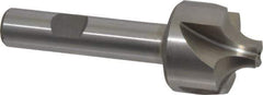 Interstate - 5/16" Radius, 1-1/8" Mill Diam, 4 Flute High Speed Steel Corner Rounding End Mill - Single End, Uncoated, 3-1/4" OAL, 1/2" Shank Diam - Eagle Tool & Supply