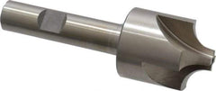 Interstate - 11/32" Radius, 1-1/8" Mill Diam, 4 Flute High Speed Steel Corner Rounding End Mill - Single End, Uncoated, 3-1/2" OAL, 1/2" Shank Diam - Eagle Tool & Supply
