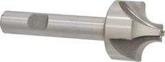 Interstate - 3/8" Radius, 1-1/4" Mill Diam, 4 Flute High Speed Steel Corner Rounding End Mill - Single End, Uncoated, 3-1/2" OAL, 1/2" Shank Diam - Eagle Tool & Supply