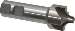 Interstate - 3/8" Radius, 1-1/4" Mill Diam, 4 Flute High Speed Steel Corner Rounding End Mill - Single End, Uncoated, 3-3/4" OAL, 7/8" Shank Diam - Eagle Tool & Supply
