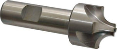 Interstate - 13/32" Radius, 1-1/4" Mill Diam, 4 Flute High Speed Steel Corner Rounding End Mill - Single End, Uncoated, 3-1/2" OAL, 3/4" Shank Diam - Eagle Tool & Supply