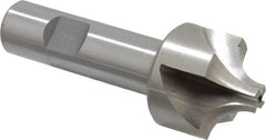 Interstate - 15/32" Radius, 1-3/8" Mill Diam, 4 Flute High Speed Steel Corner Rounding End Mill - Single End, Uncoated, 3-3/4" OAL, 3/4" Shank Diam - Eagle Tool & Supply