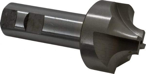 Interstate - 9/16" Radius, 1-5/16" Mill Diam, 4 Flute High Speed Steel Corner Rounding End Mill - Single End, Uncoated, 4-1/4" OAL, 1" Shank Diam - Eagle Tool & Supply