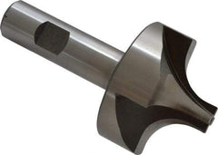 Interstate - 11/16" Radius, 2-1/4" Mill Diam, 4 Flute High Speed Steel Corner Rounding End Mill - Single End, Uncoated, 4-1/8" OAL, 3/4" Shank Diam - Eagle Tool & Supply