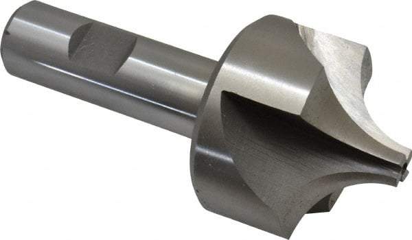 Interstate - 3/4" Radius, 1-7/8" Mill Diam, 4 Flute High Speed Steel Corner Rounding End Mill - Single End, Uncoated, 4" OAL, 3/4" Shank Diam - Eagle Tool & Supply