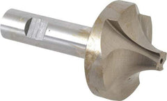 Interstate - 25/32" Radius, 2-1/4" Mill Diam, 4 Flute High Speed Steel Corner Rounding End Mill - Single End, Uncoated, 4-1/8" OAL, 3/4" Shank Diam - Eagle Tool & Supply