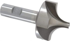 Interstate - 13/16" Radius, 2-1/4" Mill Diam, 4 Flute High Speed Steel Corner Rounding End Mill - Single End, Uncoated, 4-1/8" OAL, 3/4" Shank Diam - Eagle Tool & Supply