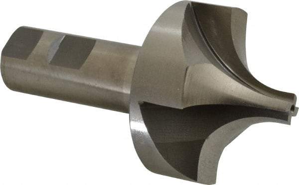 Interstate - 7/8" Radius, 2-1/2" Mill Diam, 4 Flute High Speed Steel Corner Rounding End Mill - Single End, Uncoated, 4-1/2" OAL, 1" Shank Diam - Eagle Tool & Supply