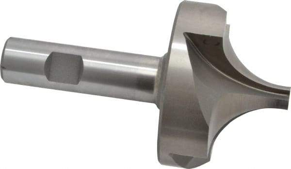 Interstate - 1" Radius, 2-5/8" Mill Diam, 4 Flute High Speed Steel Corner Rounding End Mill - Single End, Uncoated, 4-1/2" OAL, 3/4" Shank Diam - Eagle Tool & Supply